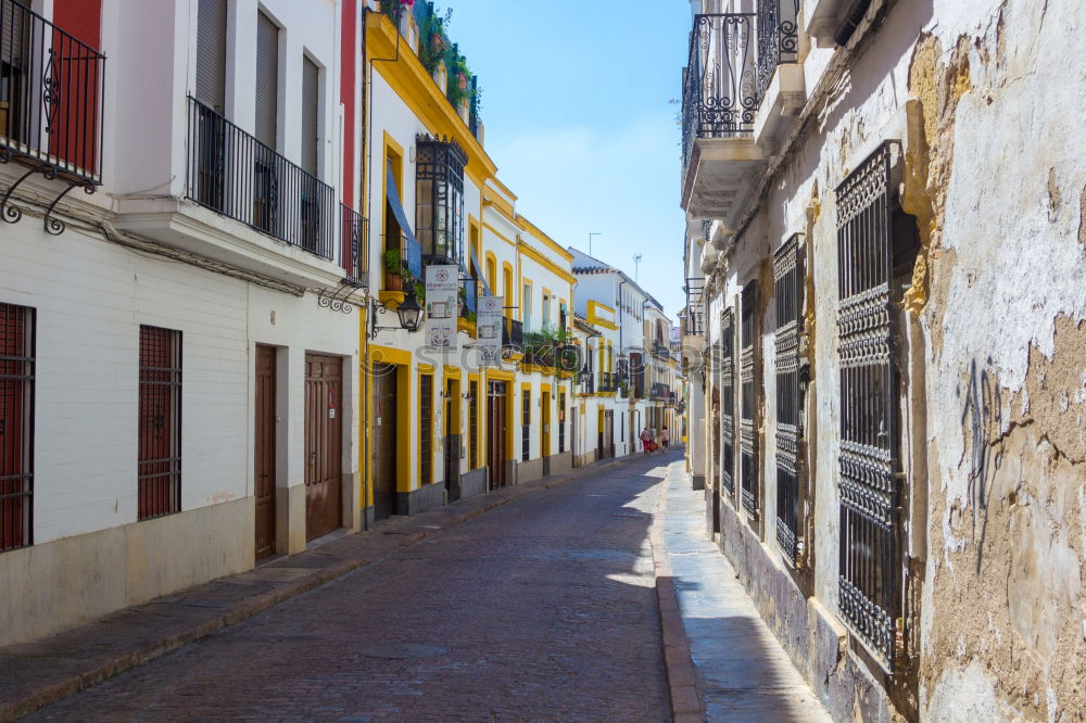 Similar – Image, Stock Photo pretty colorful alleyway in Havana with view to the harbour