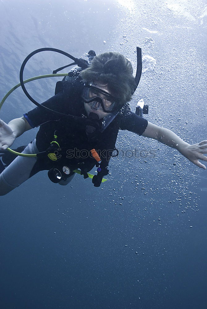 Similar – Diver with Bubbles tauchen