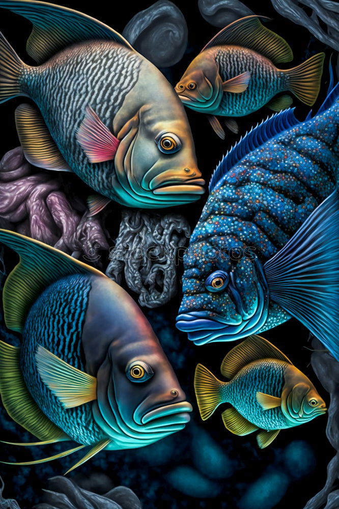 Similar – Image, Stock Photo Gold fishes grouped together in fresh water aquarium