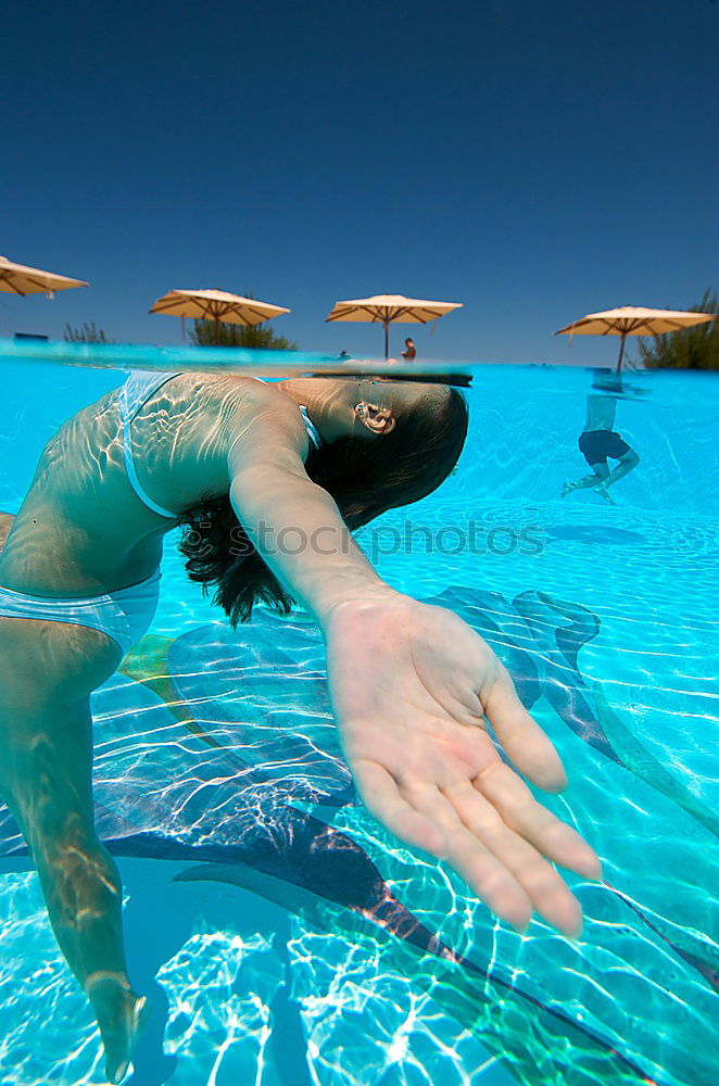 Similar – Image, Stock Photo Freediving: self-portrait of a male freediver