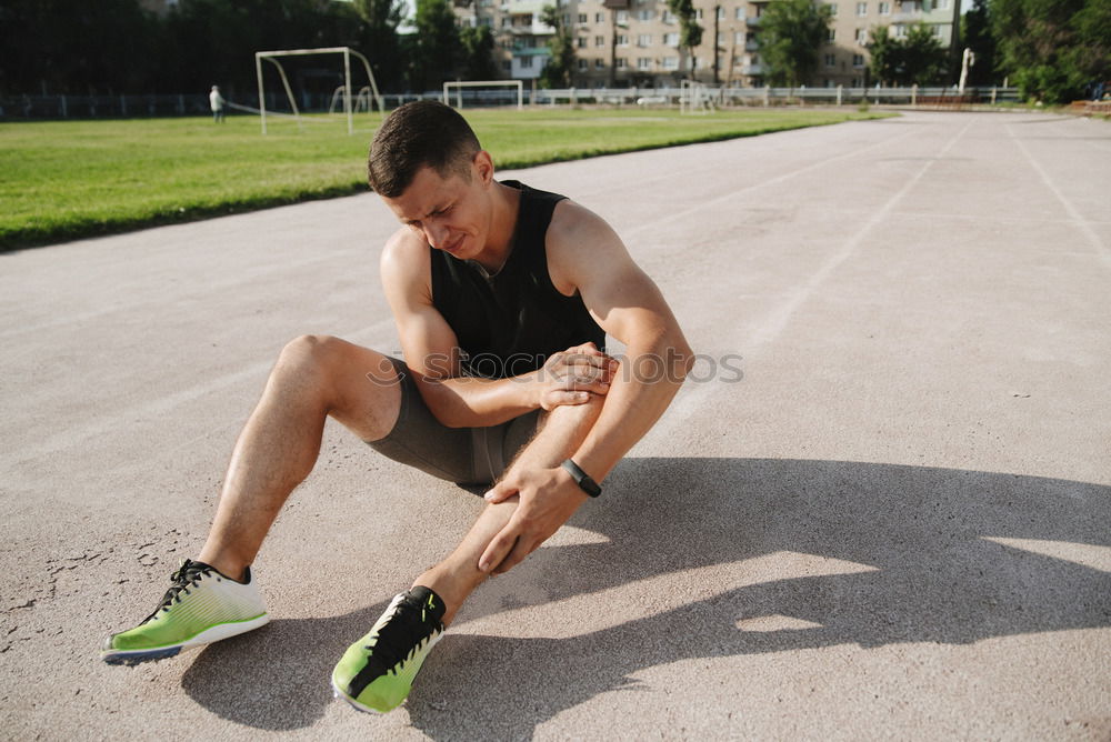 Similar – Young sports man is running up the stairs for his workout