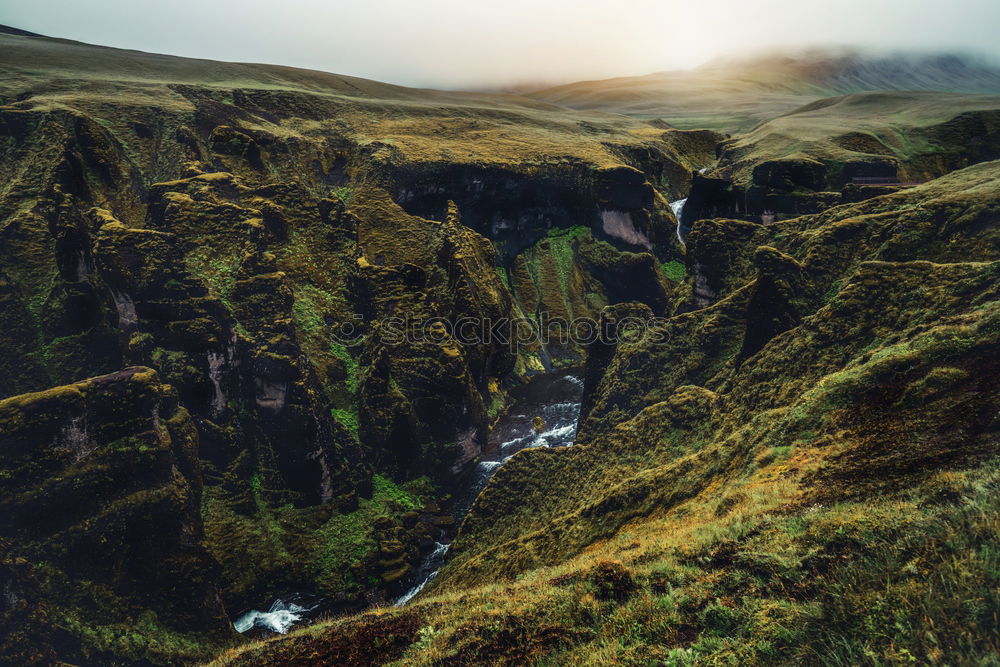 Similar – Image, Stock Photo Valley of waterfalls