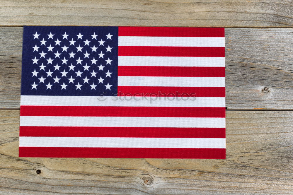 Similar – Image, Stock Photo Happy Independence day July 4th. American flag textile patch on a denim jacket and American pin