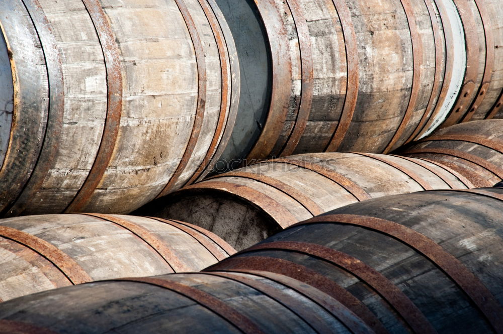 Similar – Image, Stock Photo Wooden barrels on stone surface