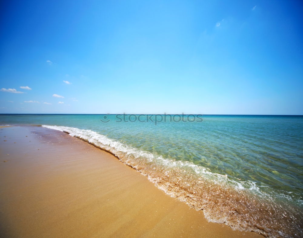 Similar – Tropical beach with sand and sea wave