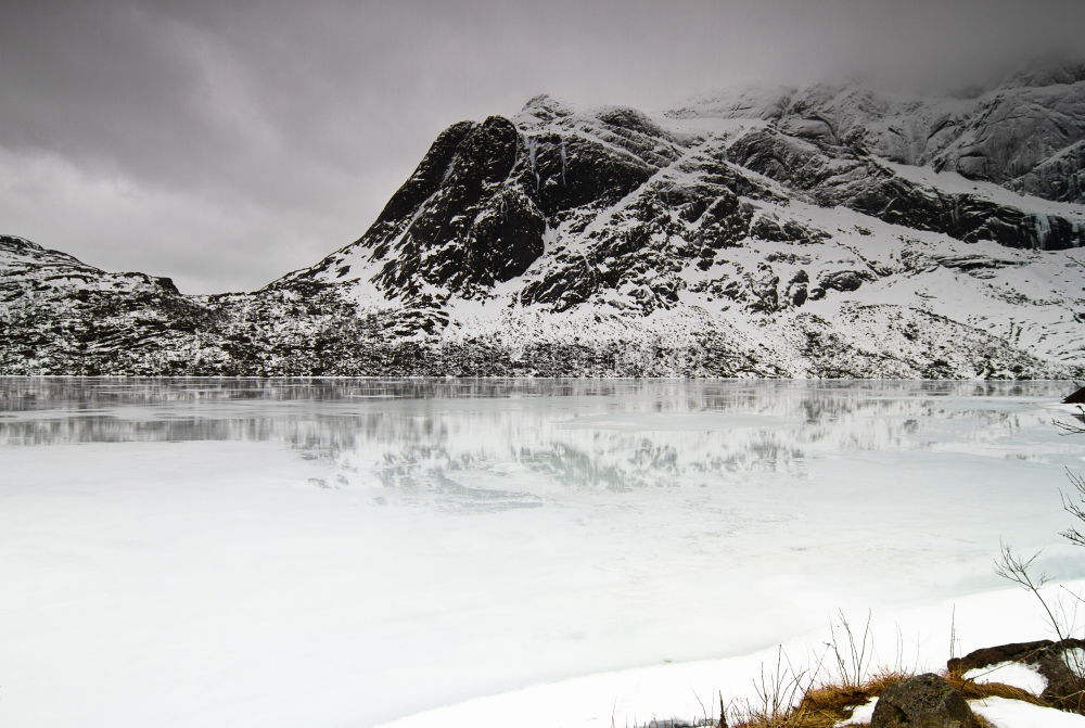 Similar – Image, Stock Photo Shore with mountains near water