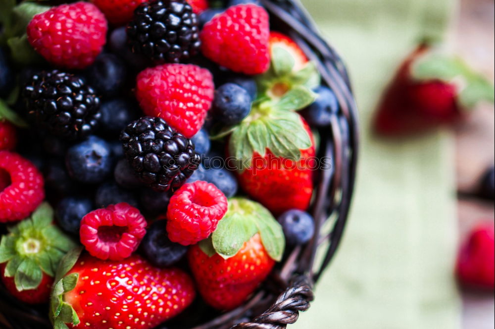 Similar – Fresh yogurt with fruits and muesli on breakfast