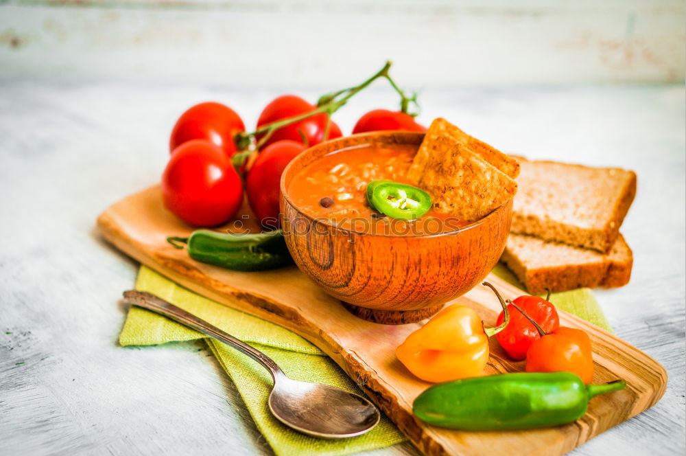 Similar – Image, Stock Photo Gazpacho spanish cold soup