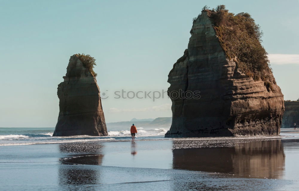 Similar – Image, Stock Photo Anonymous man standing near sea