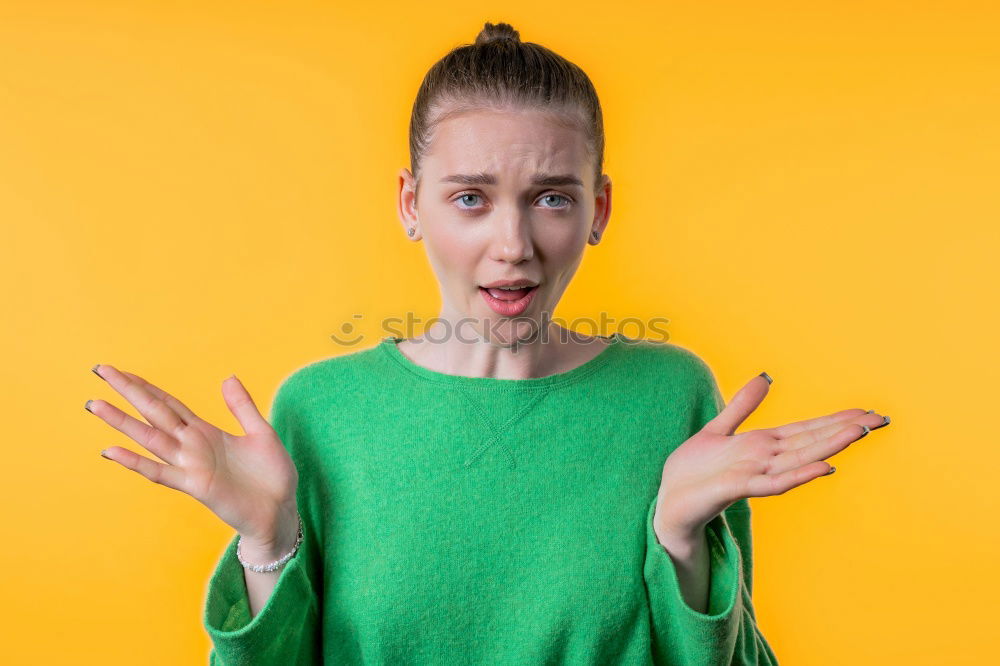 Similar – woman overwhelmed by plastic waste and suffocating from plastic bag over her head