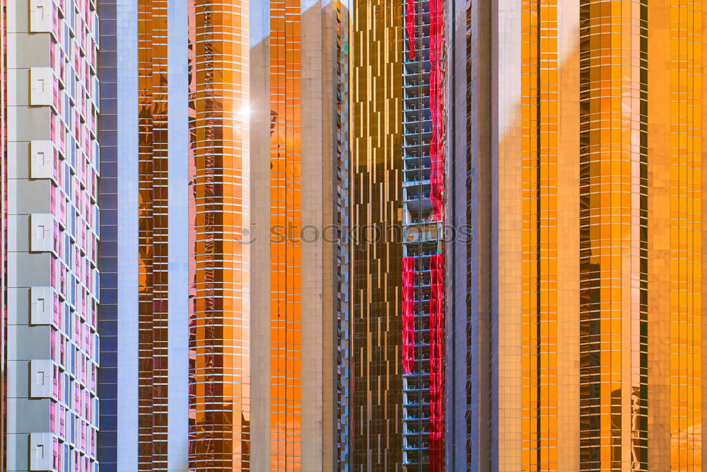 Image, Stock Photo orange skyscraper facade in Leeds, England