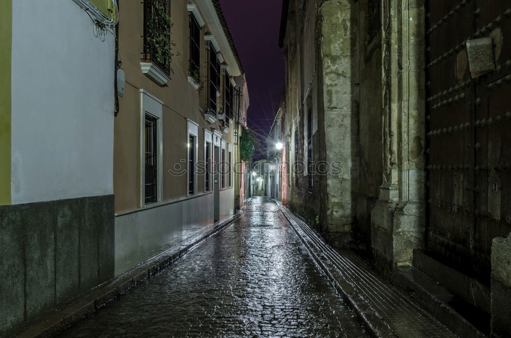 Image, Stock Photo parking bicycle taxi at night on the streets of Havana