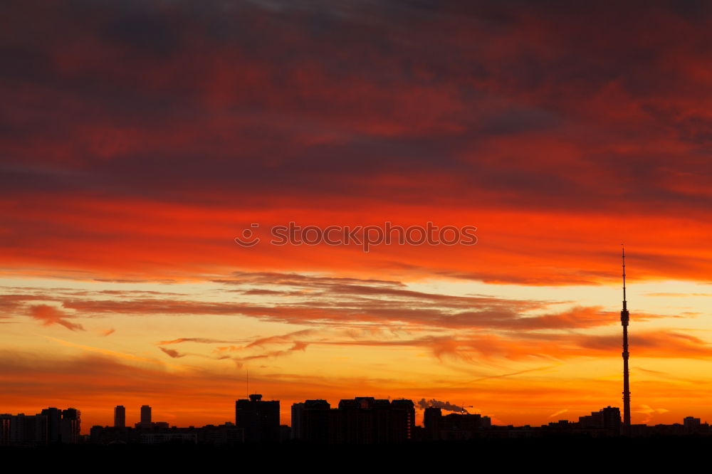 Similar – Skyline with freighter