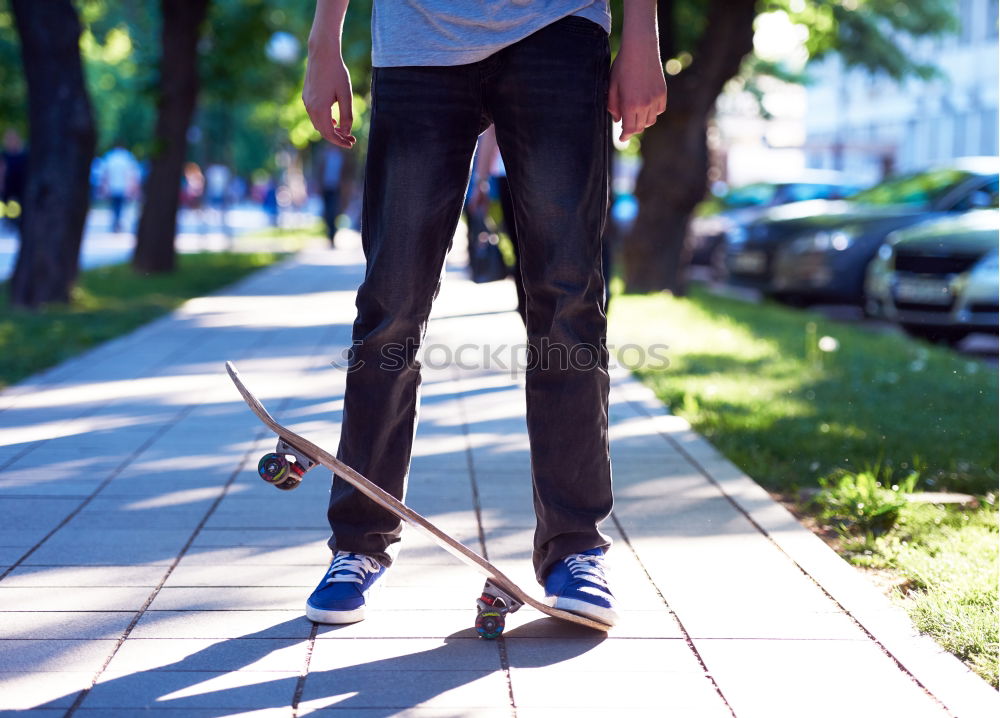 Similar – Image, Stock Photo Kid with long board Board