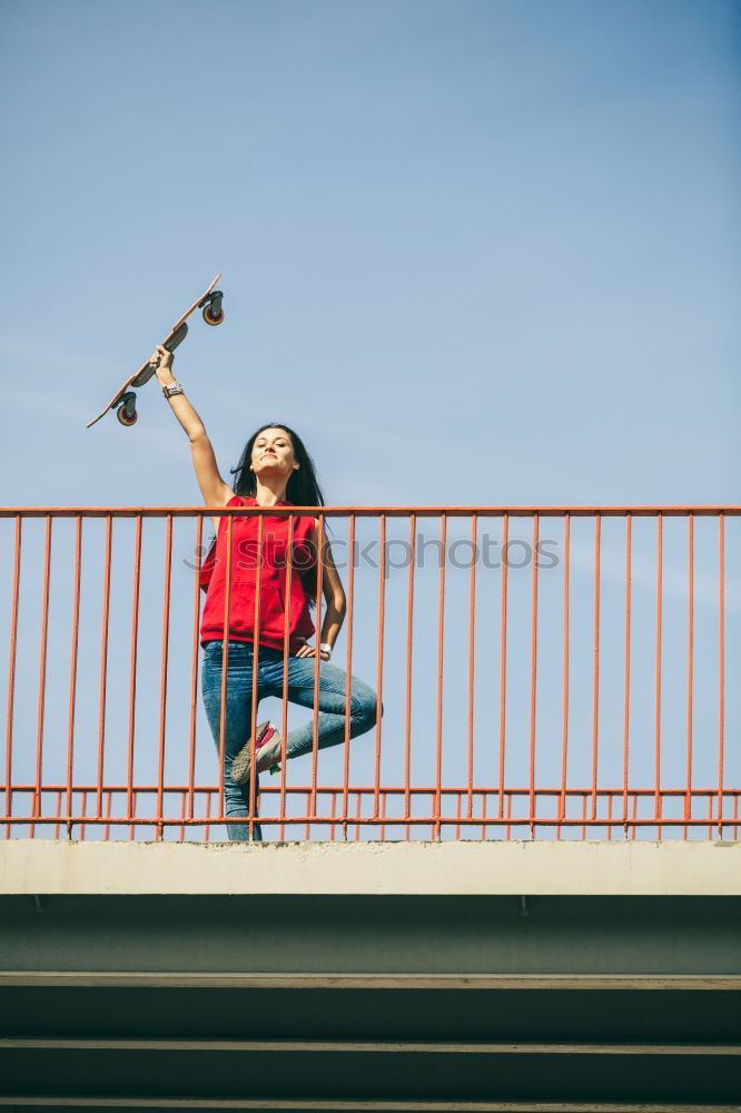 Similar – Woman with afro hair climbing by children’s attractions.