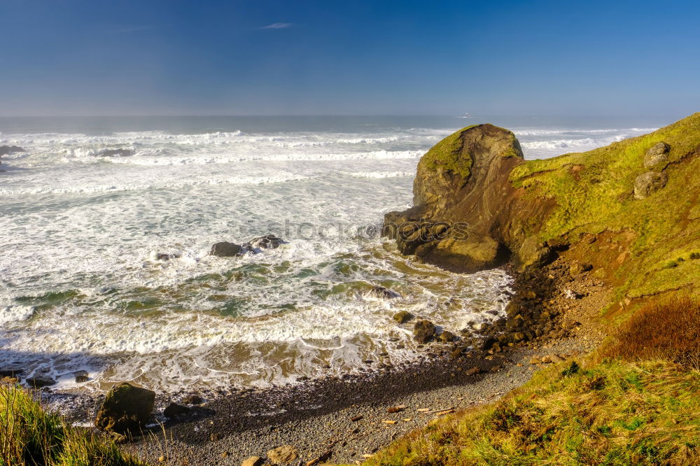 Similar – Image, Stock Photo Lonely sandy beach in Azores