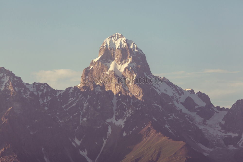 Picturesque view of snowy mountains