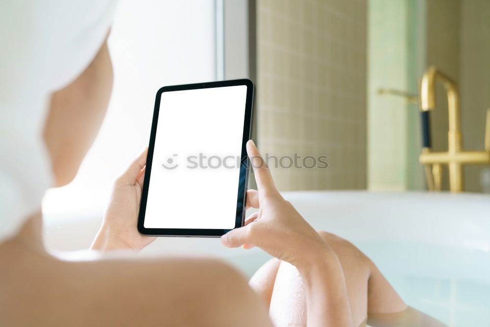 Similar – woman on bed enjoying a cup of coffee. morning