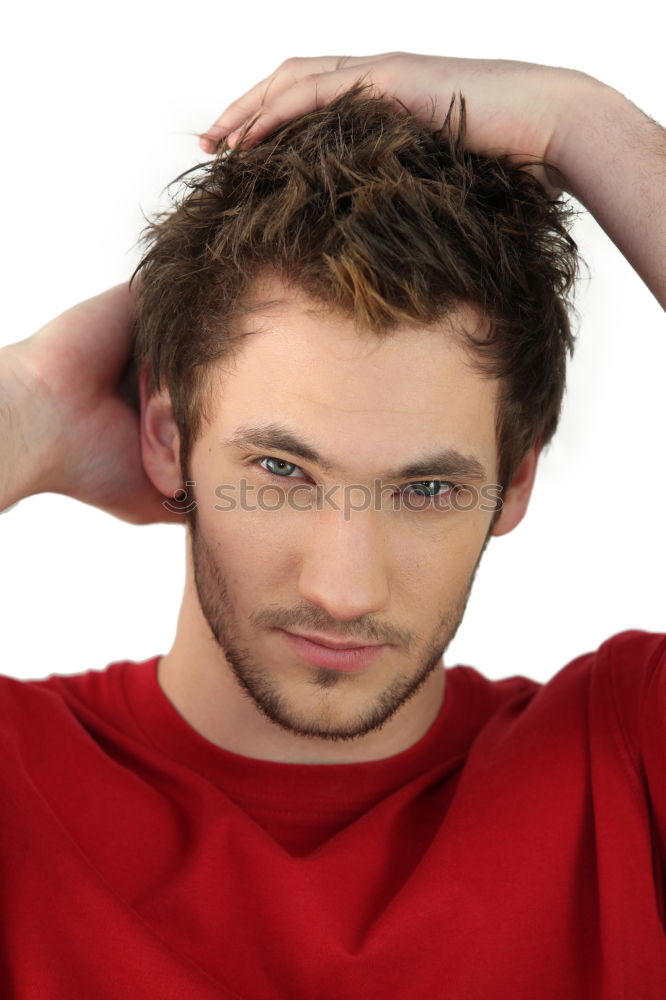 Similar – Image, Stock Photo Attractive guy in a old house with black jersey