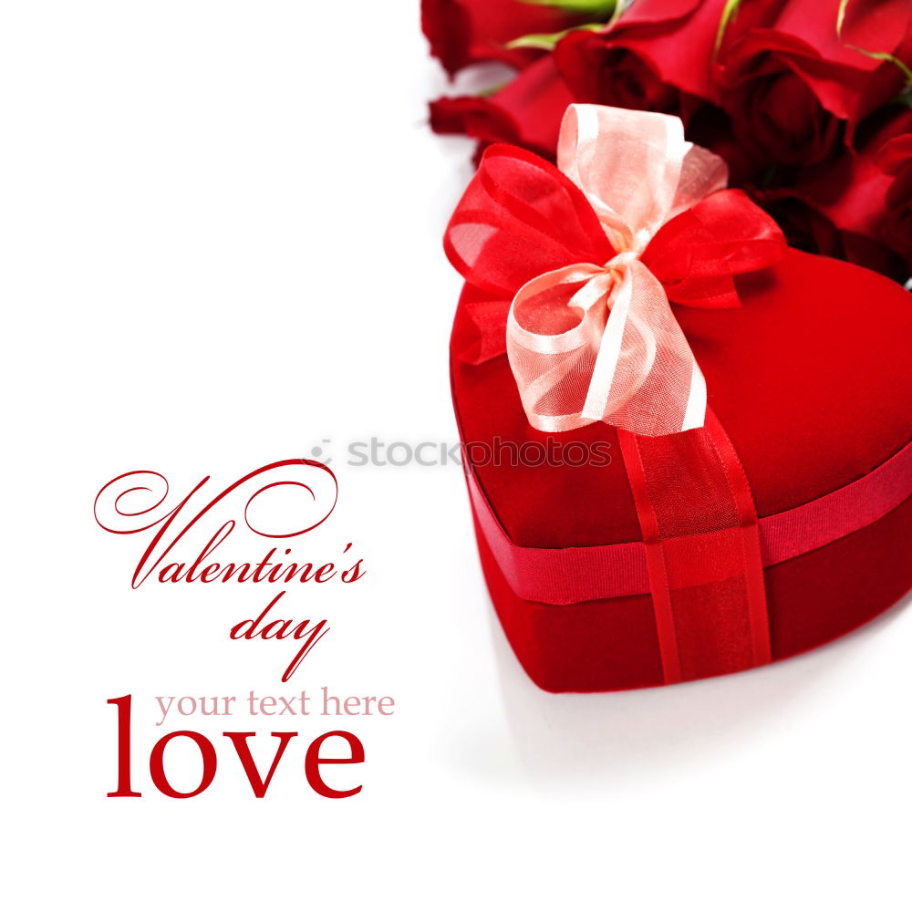 Similar – Image, Stock Photo Valentine’s card. Be my Valentine with gift