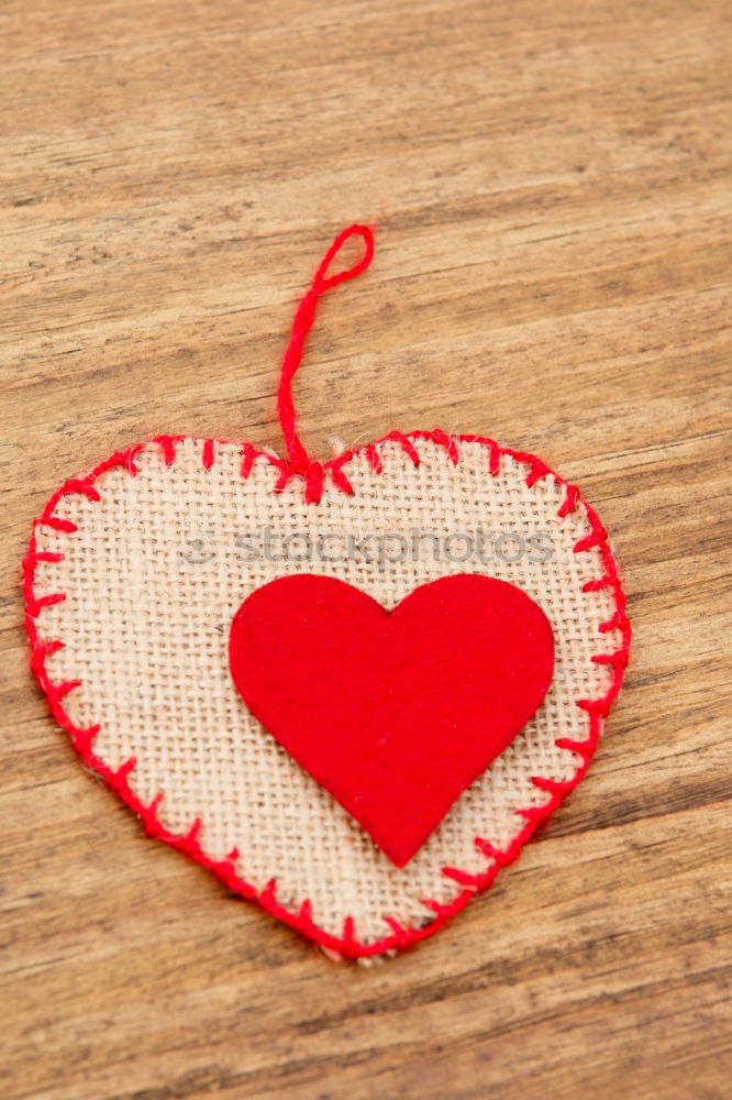 Similar – Image, Stock Photo Valentine hearts on rustic wooden background