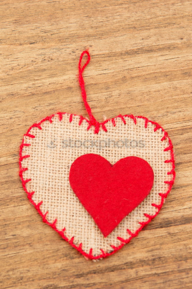 Similar – Image, Stock Photo Valentine hearts on rustic wooden background