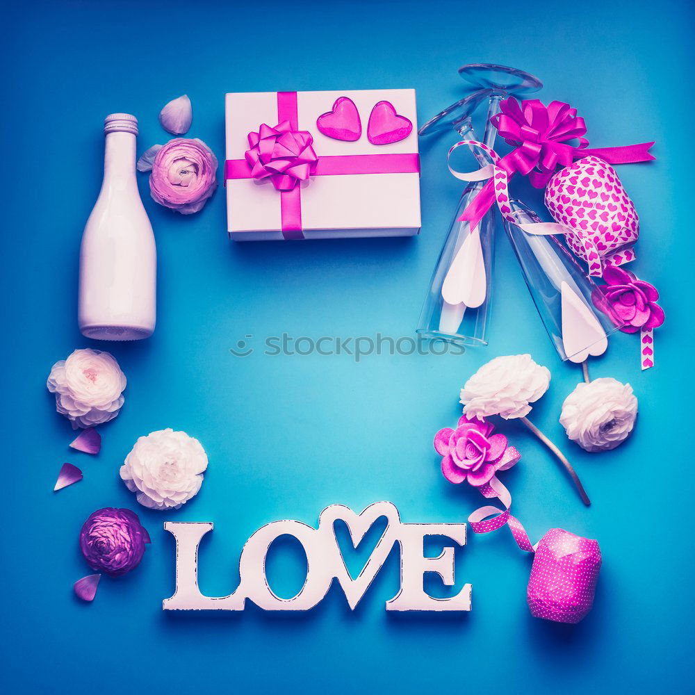 Valentine’s Day Background Frame in Neon Colors