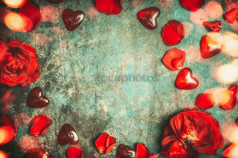 Similar – Background with red roses petals and hearts