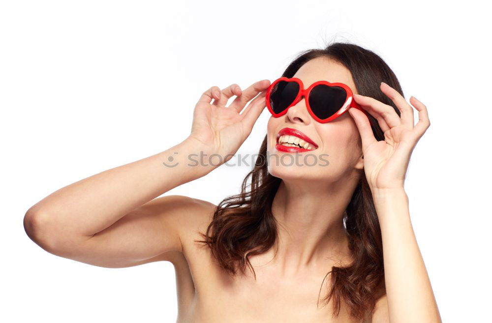 Image, Stock Photo young girl with lollipops