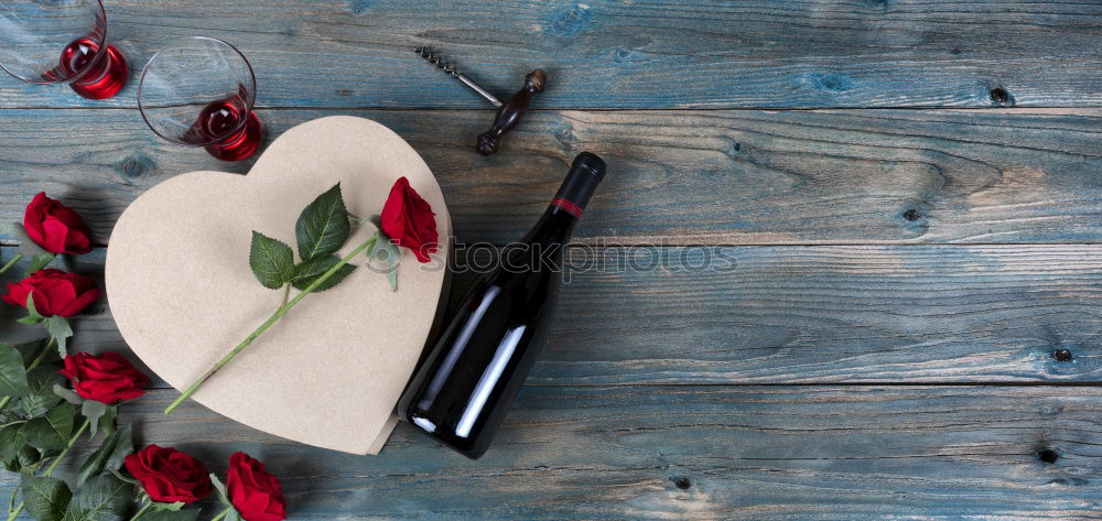 Similar – Image, Stock Photo Blue wooden table with flowers, ribbon and old scissors