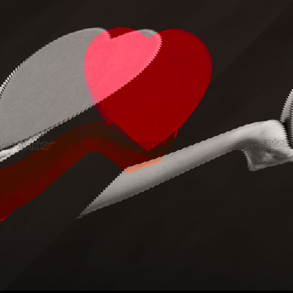 Similar – Image, Stock Photo Female hands holding heart shaped gift box.
