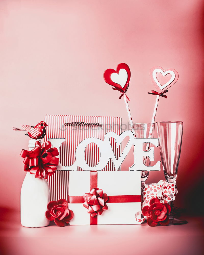 Similar – Image, Stock Photo Pink Valentine’s Day Decoration