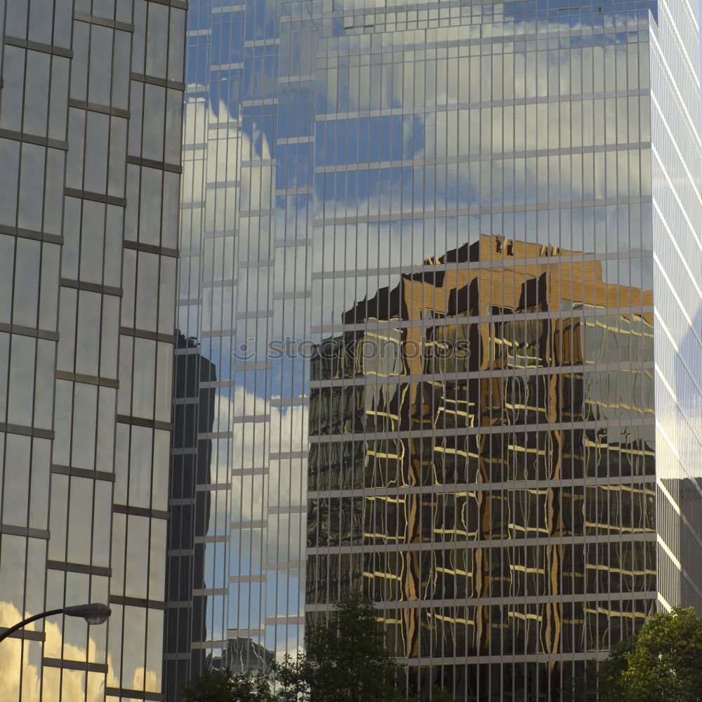 Similar – Spiegelbild Wolken Gebäude