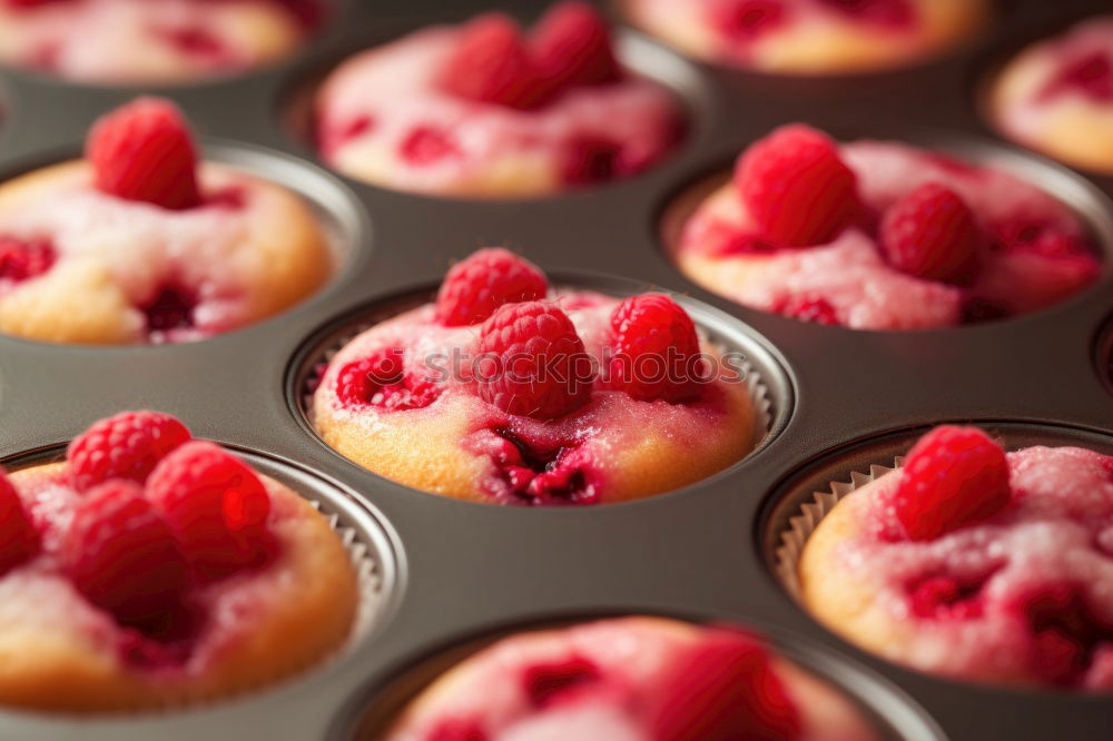 Similar – Image, Stock Photo Raspberry muffins Fruit