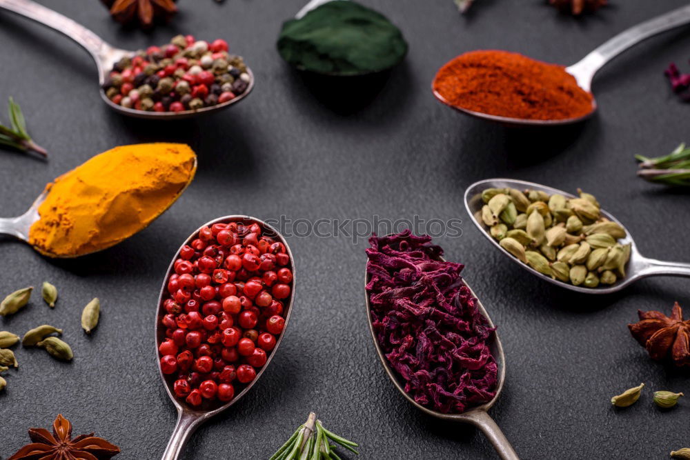 Similar – Image, Stock Photo Set of various spices on table