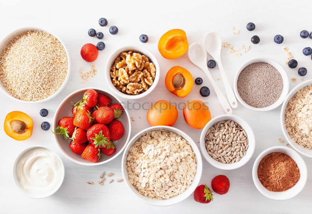 Similar – Image, Stock Photo Ingredients for a healthy breakfast