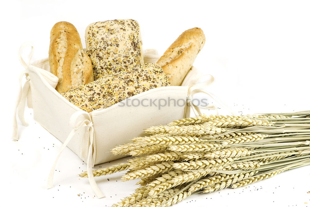 Image, Stock Photo Flour background with equipment and ingredients for baking