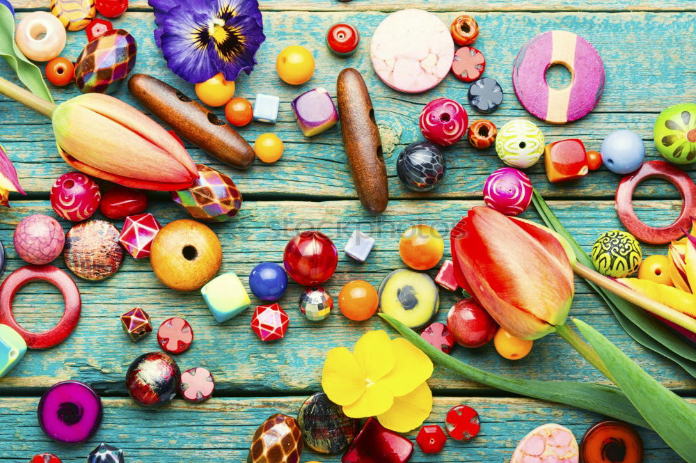 Similar – Image, Stock Photo Fashion beads in wooden bowls