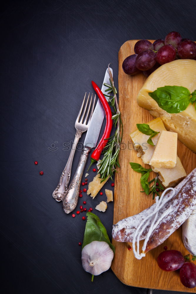 Similar – Image, Stock Photo Salt pork bacon on a kitchen board