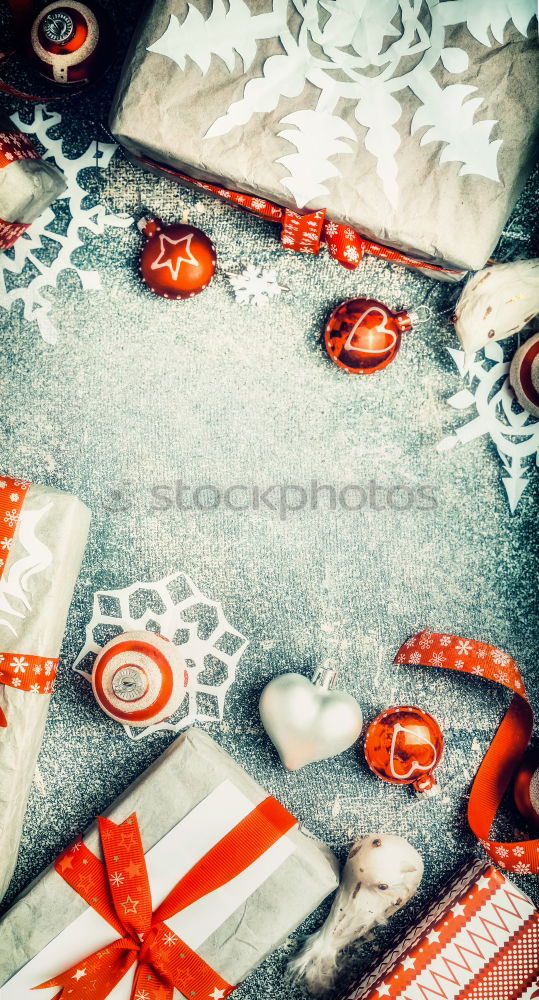 Similar – Christmas background with white red gift wrapping