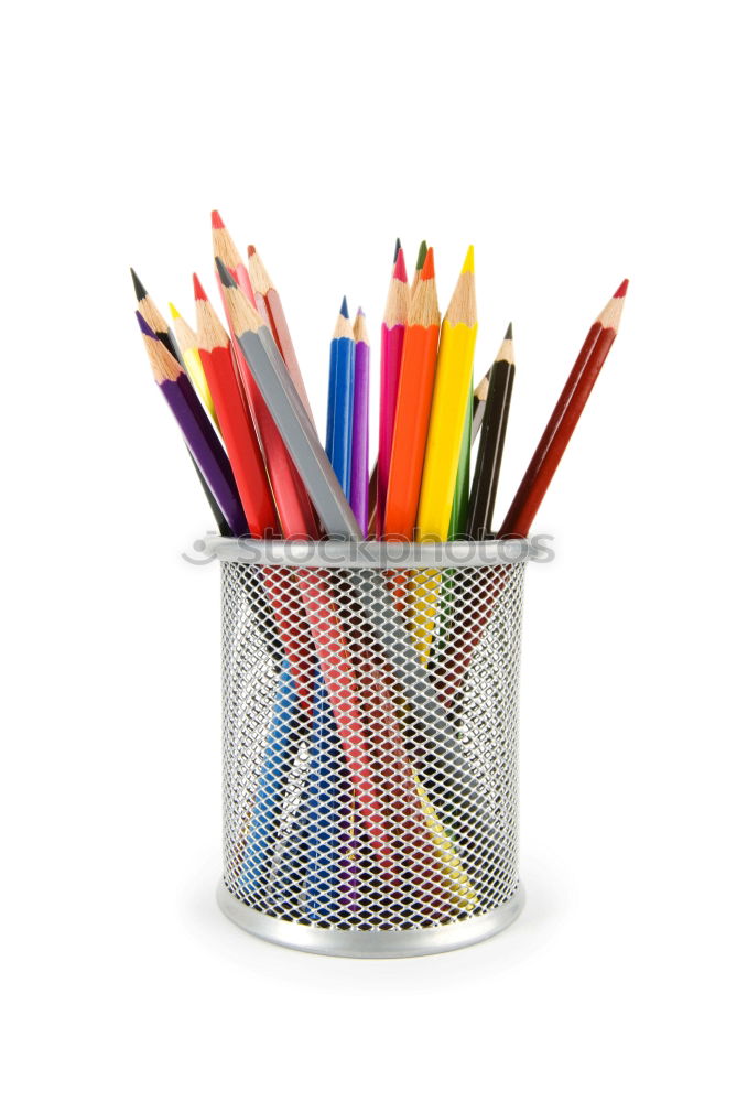 Similar – Variety, colourful pencils in a toy watering can