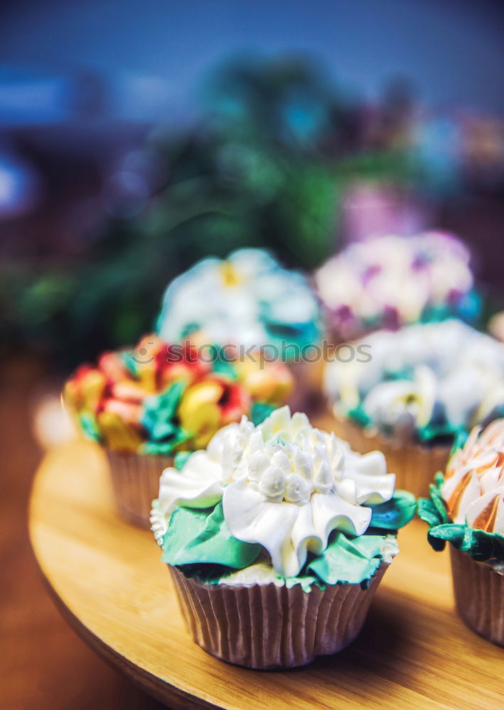 Similar – Image, Stock Photo Making cupcake for christmas time