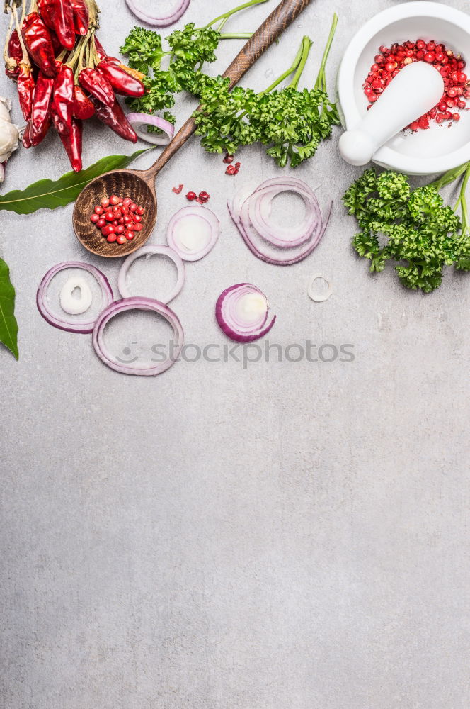 Similar – Image, Stock Photo spices mortar , wooden spoon with spices and herbs