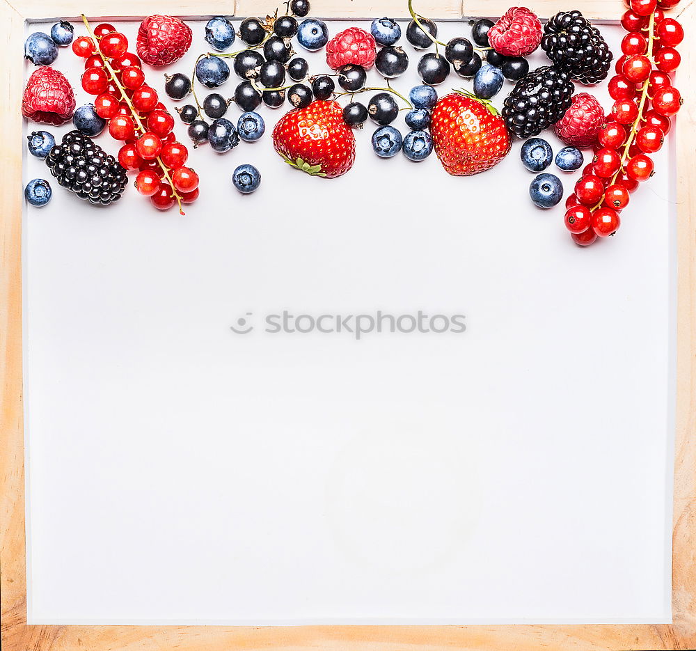 Similar – Image, Stock Photo Various berries in painted jam jar