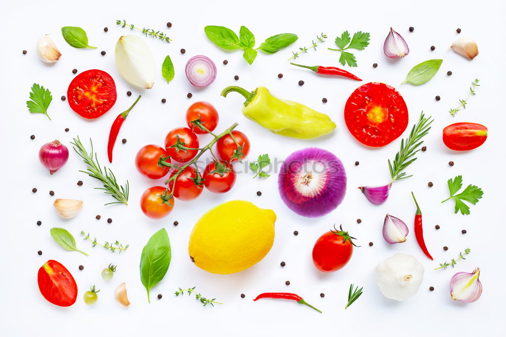 Similar – Fresh vegetable ingredients for salad