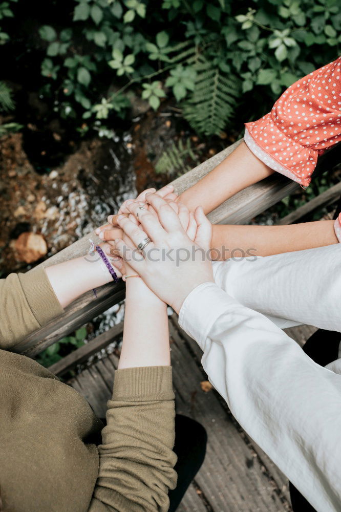 Similar – Image, Stock Photo Couple pausing while doing trekking