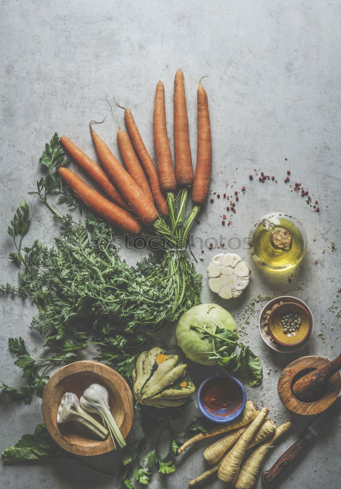 Similar – Image, Stock Photo Various traditional asian ingredients for tasty vegetarian cooking : mushrooms , vegetables and spices, top view, flat lay. Chinese or Thai cuisine. Vegan food. Healthy nutrition concept.