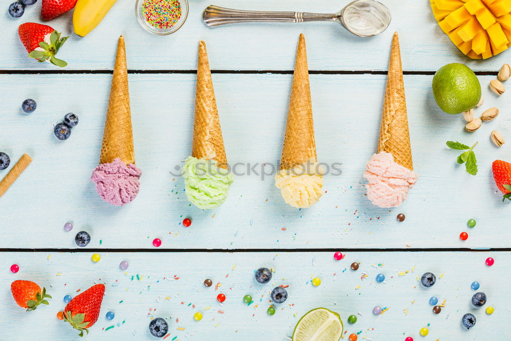 Similar – Fruit and ice cream on a stick