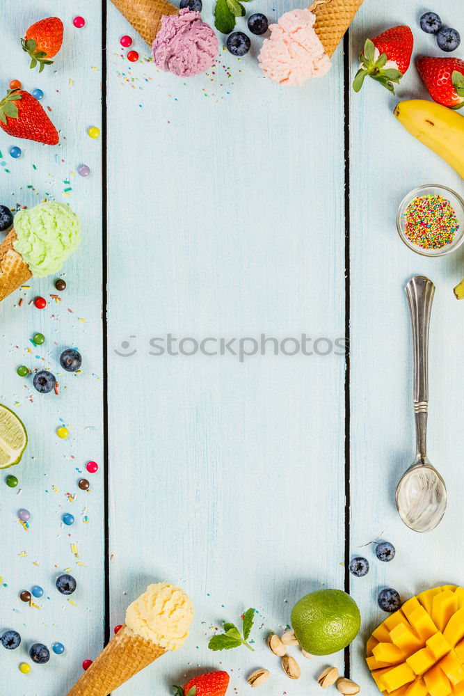 Similar – Fruit and ice cream on a stick