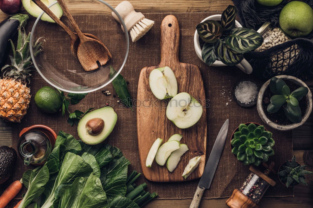 Image, Stock Photo Cooking ingredients for chestnut soup